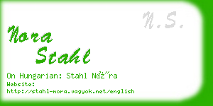 nora stahl business card